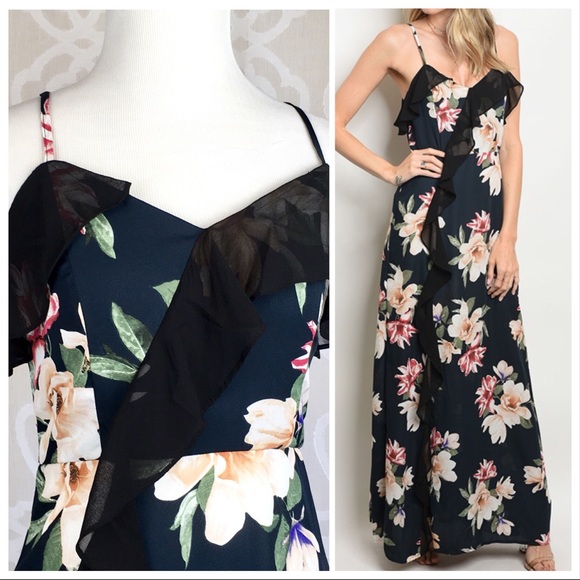 littlegypsie Dresses & Skirts - Floral Chiffon Resort Maxi Dress